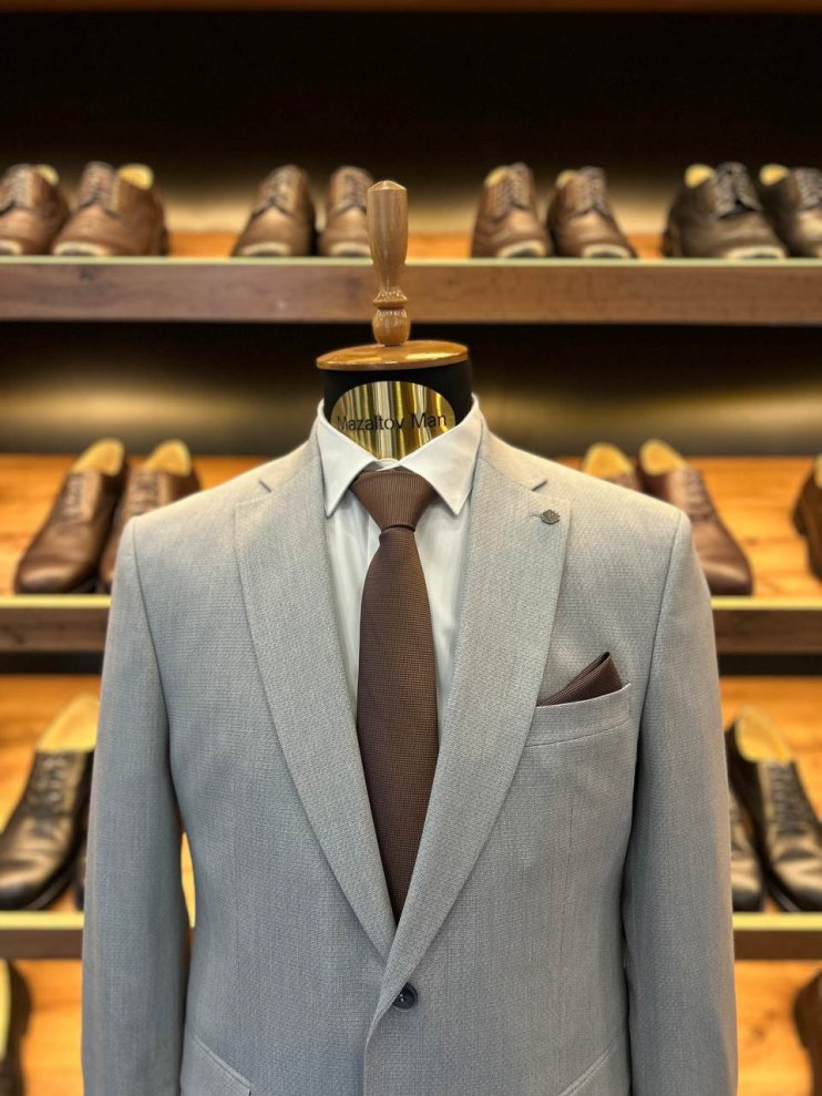 Костюм MAZALTOVMAN 2-ка премиум Голубой фактурный