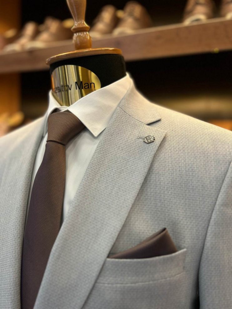 Костюм MAZALTOVMAN 2-ка премиум Голубой фактурный