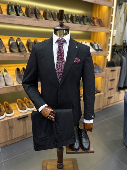 Костюм MAZALTOVMAN 2-ка премиум Черный в клетку