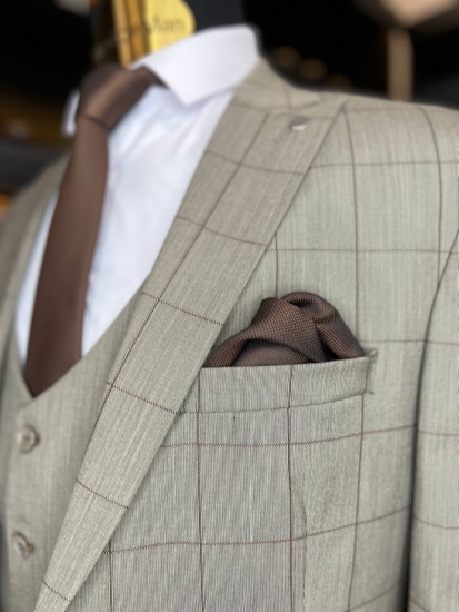 Костюм ДОВ 3-ка Коричневый в клетку