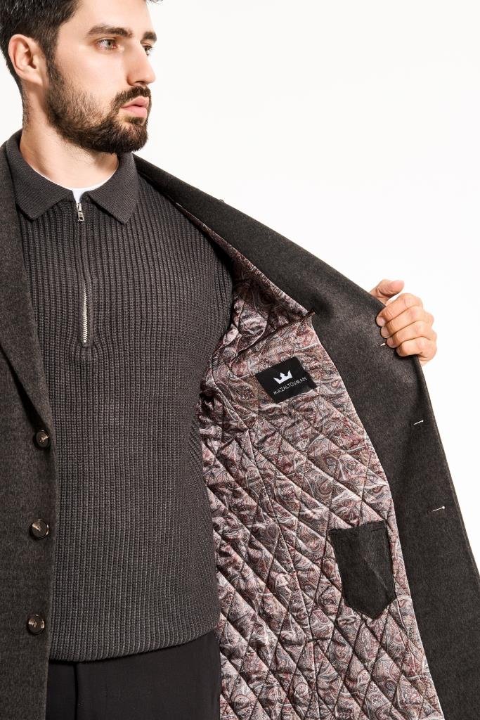 Пальто MAZALTOVMAN премиум Серое фактурное