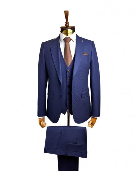 Костюм MAZALTOVMAN 3-ка премиум Синий в клетку