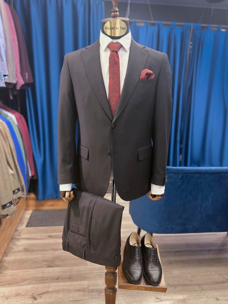 Костюм MAZALTOVMAN 2-ка премиум Черный в полоску