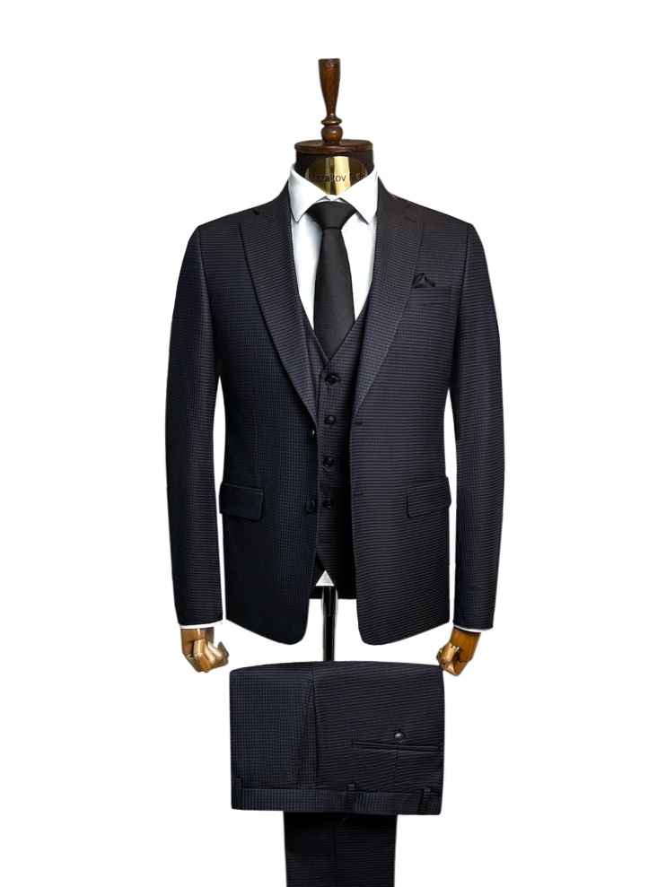 Костюм MAZALTOVMAN 3-ка премиум Синий в клетку