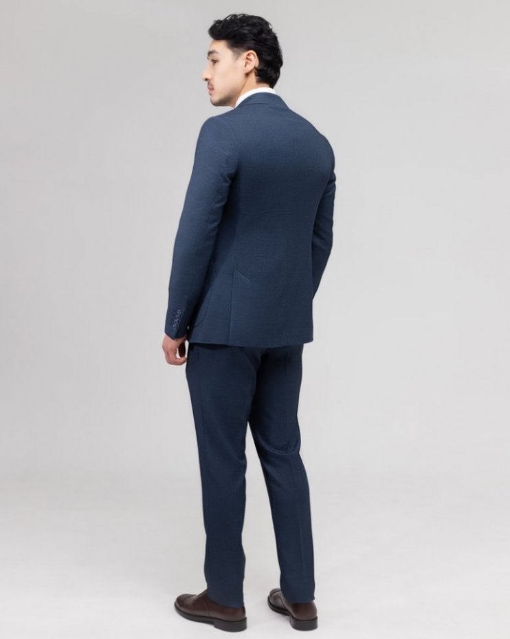 Строгий мужской костюм двойка Mazaltovman синий