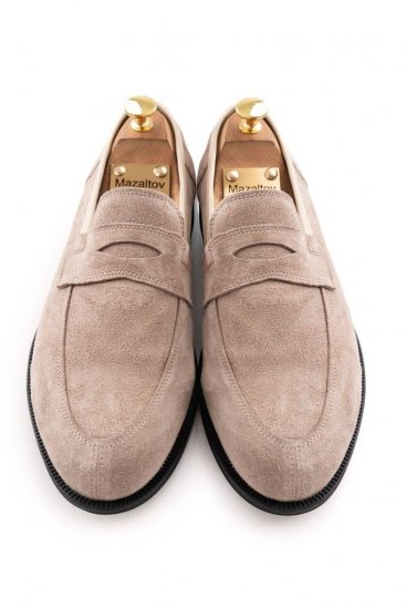 Лоферы MAZALTOVMAN Бежевые замшевые