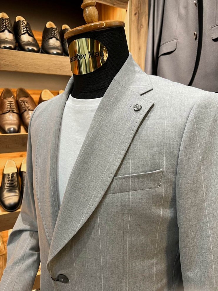 Костюм MAZALTOVMAN 2-ка премиум Серый полоску