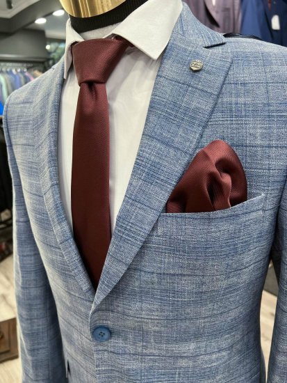 Костюм MAZALTOVMAN 2-ка Голубой в клетку